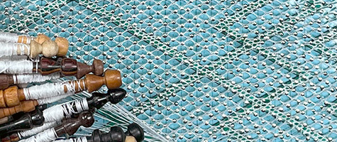 QR Code in Lace Background