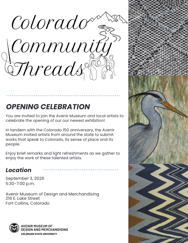 Colorado Community Threads exhibition flyer