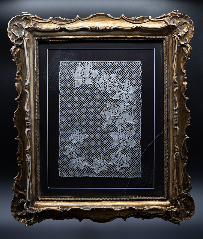 Disillusion made with Torchon Point Ground Bobbin Lace